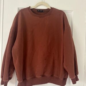 Brown Women's Crewneck Hoodie Medium